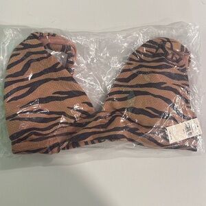 [Aerie] NWT Tiger Print Bikini Top
